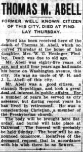 Thomas Abell's Obituary